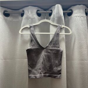 Charcoal Ribbed Tank Top